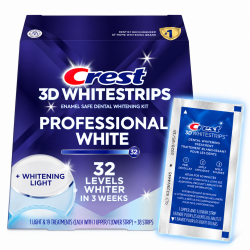 Paski wybielające Crest 3D White Whitestrips with Light – 38 pasków + lampa LED, opakowanie z saszetką