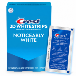 Paski wybielające Crest Whitestrips Noticeably White – oryginalne opakowanie i saszetka