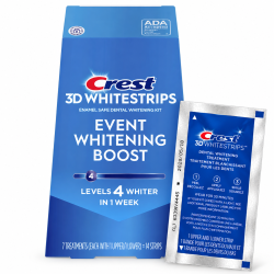 Paski wybielające zęby Crest 3D Whitestrips Pearl Glow – oryginalne opakowanie i saszetka