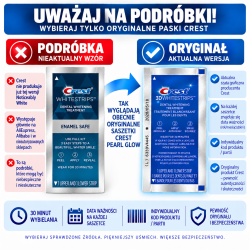 Paski wybielające zęby Crest 3D Whitestrips Pearl Glow – podróbka a oryginał